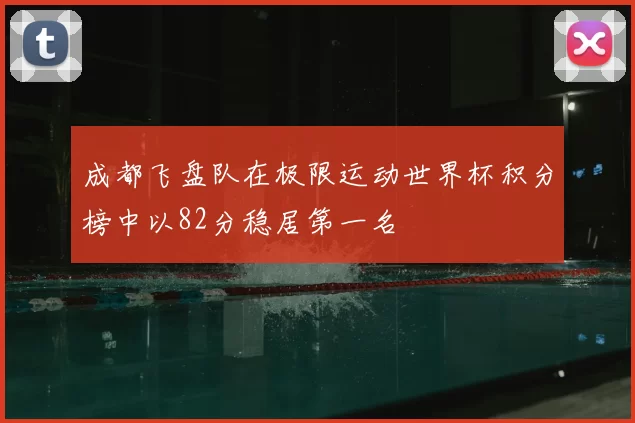 成都飞盘队在极限运动世界杯积分榜中以82分稳居第一名