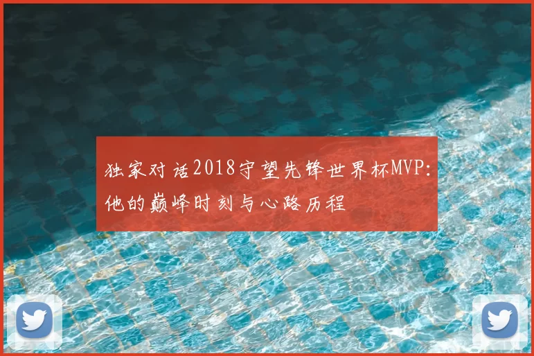 独家对话2018守望先锋世界杯MVP：他的巅峰时刻与心路历程